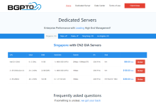 bgpto:新加坡cn2 gia独立服务器,$49/月,e3-1230v3/16g内存/480gSSD/10M&100M带宽/5个IP-神马VPS
