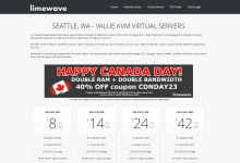 Limewave美国西雅图VPS:10TB月流量/2.7美元/月,送双倍内存+双倍流量+六折,加拿大国庆节促销-神马VPS